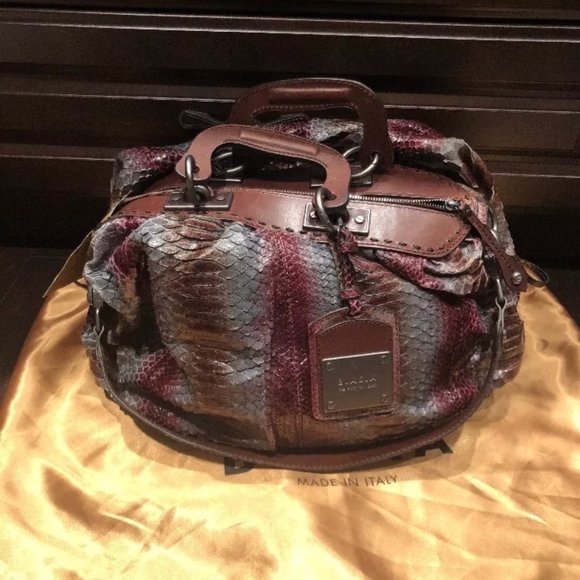 Biasia Snakeskin Tote - Picture 2 of 7